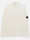 Men's Lens Wappen Crew Neck Knit Top Off White - CP COMPANY - BALAAN 2