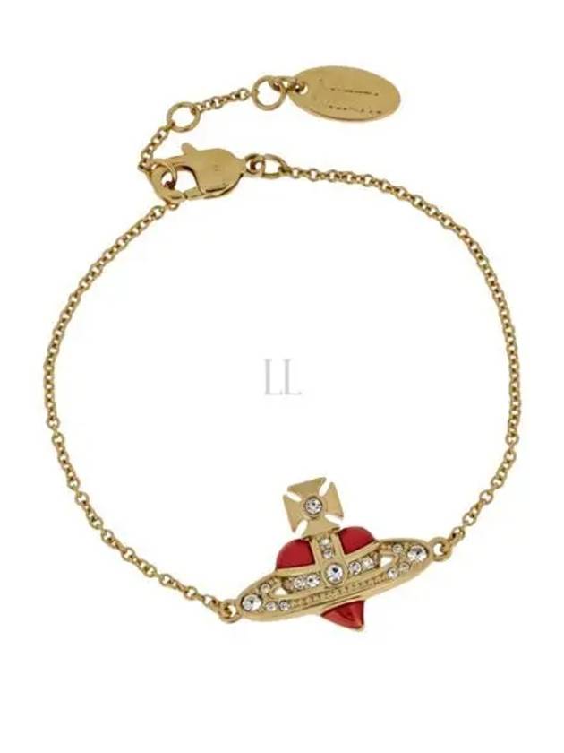 New Diamante Heart Chain Bracelet Gold - VIVIENNE WESTWOOD - BALAAN 2