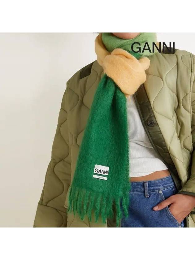 Gradient Fringe Mohair Muffler - GANNI - BALAAN 6