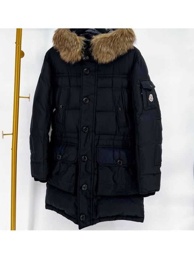 Afton long padded hooded jumper navy size 1 - MONCLER - BALAAN 1