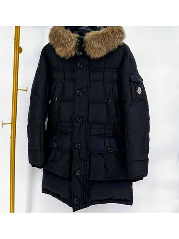 Afton long padded hooded jumper navy size 1 - MONCLER - BALAAN 1