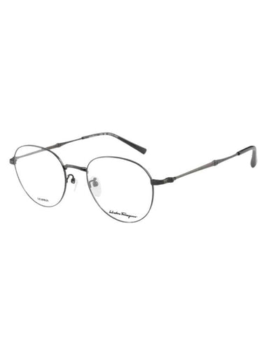 Eyewear Round Titanium Eyeglasses Black - SALVATORE FERRAGAMO - BALAAN 1