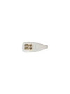 Logo Patent Leather Hair Clip White - MIU MIU - BALAAN 2