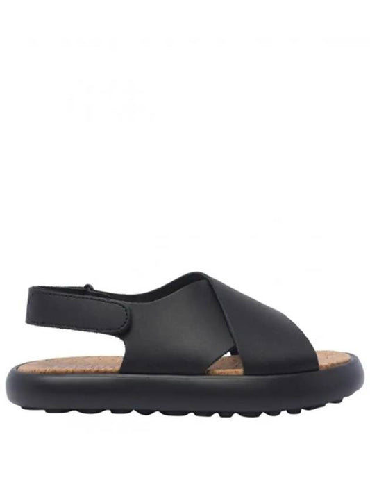 Pelotas Cross Strap Leather Sandals Black - CAMPER - BALAAN 2