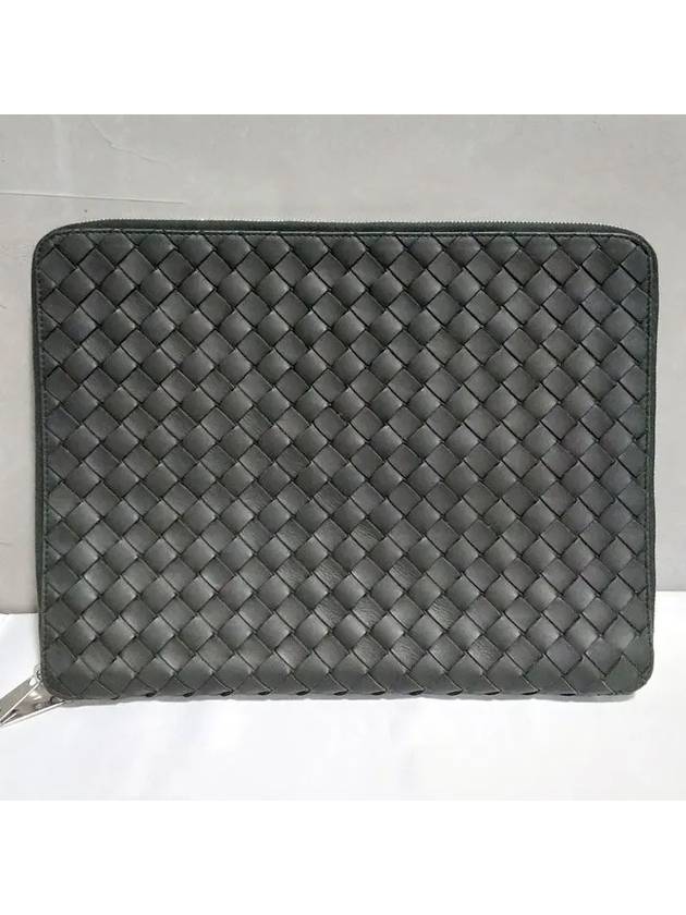 Intrecciato Document Case Clutch Bag Khaki - BOTTEGA VENETA - BALAAN 2