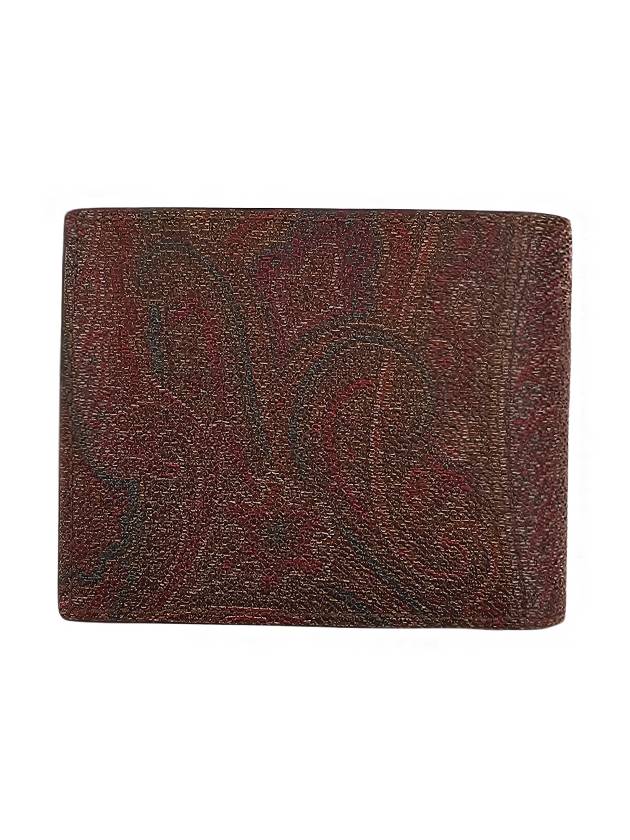 Pegaso Logo Paisley Bifold Half Wallet Brown - ETRO - BALAAN 3