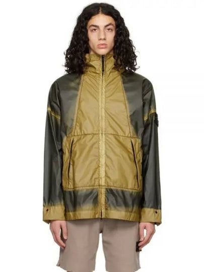 Hand Sprayed Mussola Gommata TC Hooded Jacket Dark Beige - STONE ISLAND - BALAAN 2