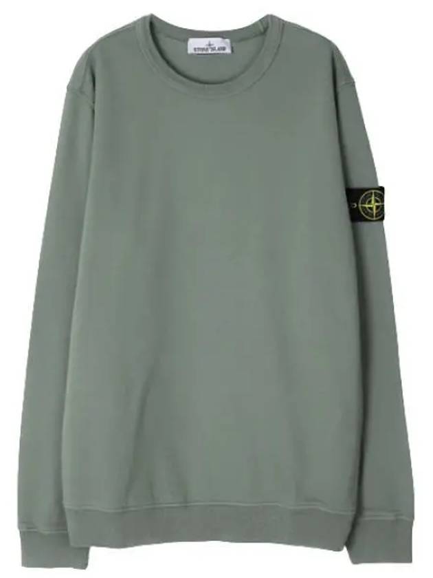 Brushed Cotton Fleece Crew Neck Sweatshirt Regular Fit Men - STONE ISLAND - BALAAN 1