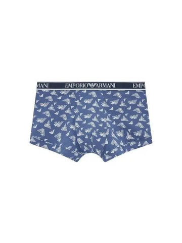 UNDERWEAR Men s Eagle Pattern Cotton Drawn Dark Blue 270242 - EMPORIO ARMANI - BALAAN 1