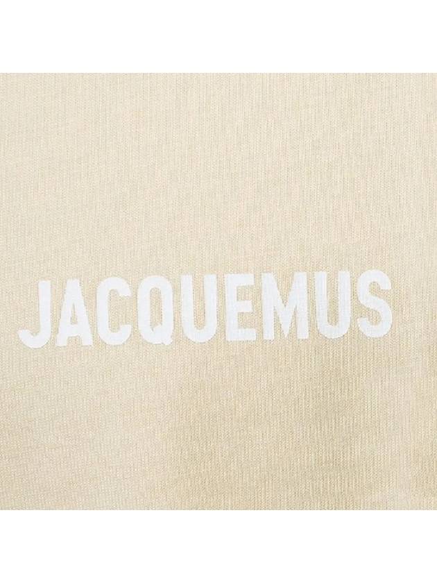 Le Logo Short Sleeve T-Shirt Light Beige - JACQUEMUS - BALAAN 5