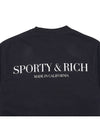 Logo cotton short sleeve tshirt MADE IN CALIFORNIA T SHIRT BLACK WHITE - SPORTY & RICH - BALAAN 7