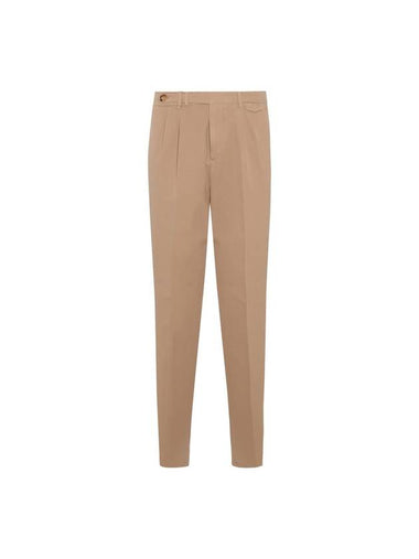 Pleated Detail Chino Straight Pants Beige - BRUNELLO CUCINELLI - BALAAN 1