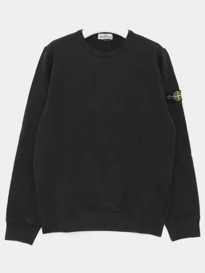 Kids Wappen Patch Organic Cotton Fleece Sweatshirt Black - STONE ISLAND - BALAAN 2