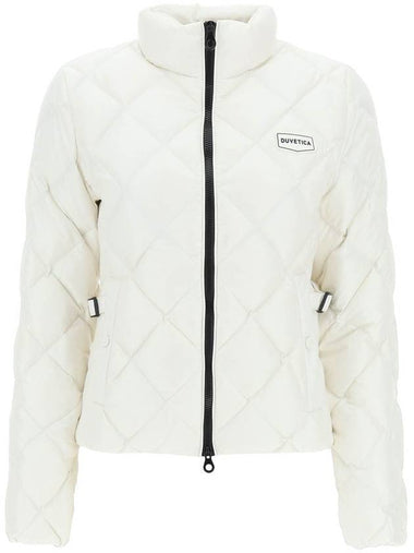 Sora quilted short padded jacket white - DUVETICA - BALAAN 1