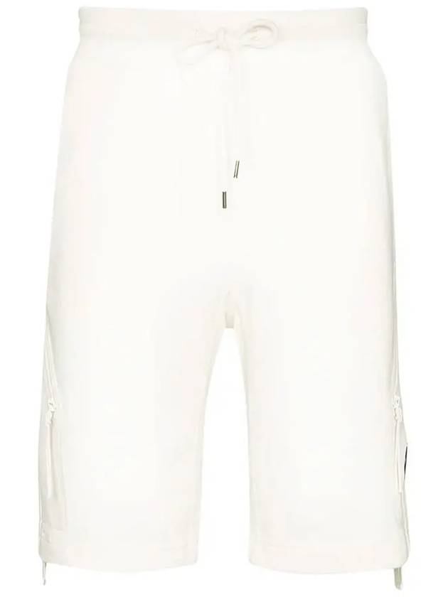 Lens Wappen String Zipper Shorts White - CP COMPANY - BALAAN.