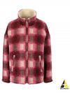 Giovany Check Zip-Up Jacket Pink - ISABEL MARANT - BALAAN 2