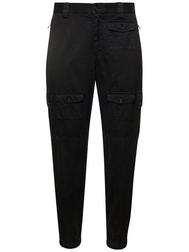 Pocket Cargo Straight Pants Black - DOLCE&GABBANA - BALAAN 2