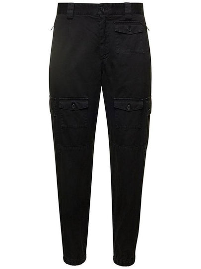 Pocket Cargo Straight Pants Black - DOLCE&GABBANA - BALAAN 2