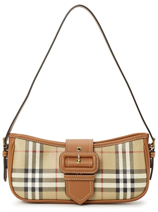 Buckle Strap Check Sling Shoulder Bag Beige - BURBERRY - BALAAN 2