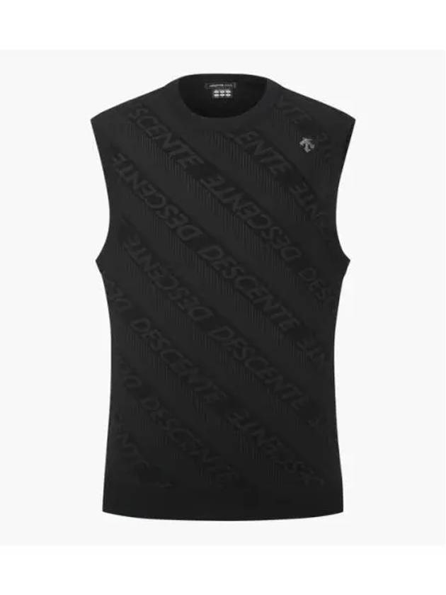 GOLF Men s Logo Jacquard Round Neck Vest DP31MFKV81 - DESCENTE - BALAAN 1