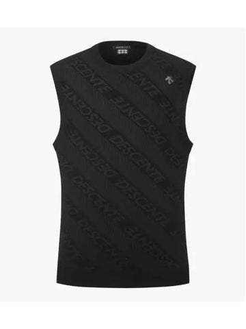 GOLF Men s Logo Jacquard Round Neck Vest DP31MFKV81 - DESCENTE - BALAAN 1