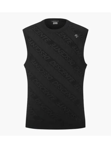 GOLF Men s Logo Jacquard Round Neck Vest DP31MFKV81 - DESCENTE - BALAAN 1