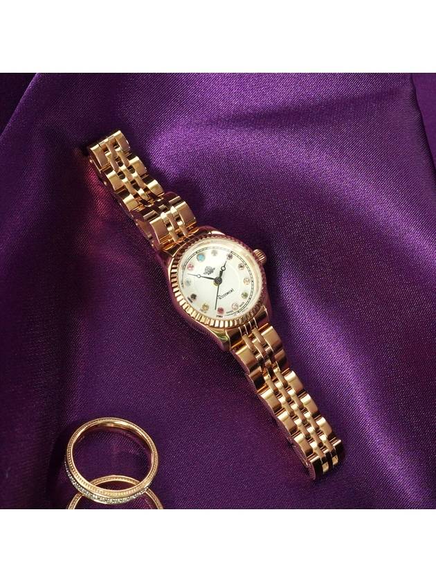 Watch birthstone rose gold antique touch luxury women s metal - ROSEMONT - BALAAN 3