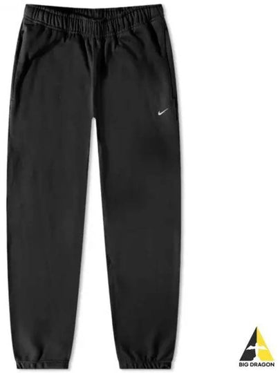 Men's Solo Swoosh Fleece Track Pants Black - NIKE - BALAAN 2