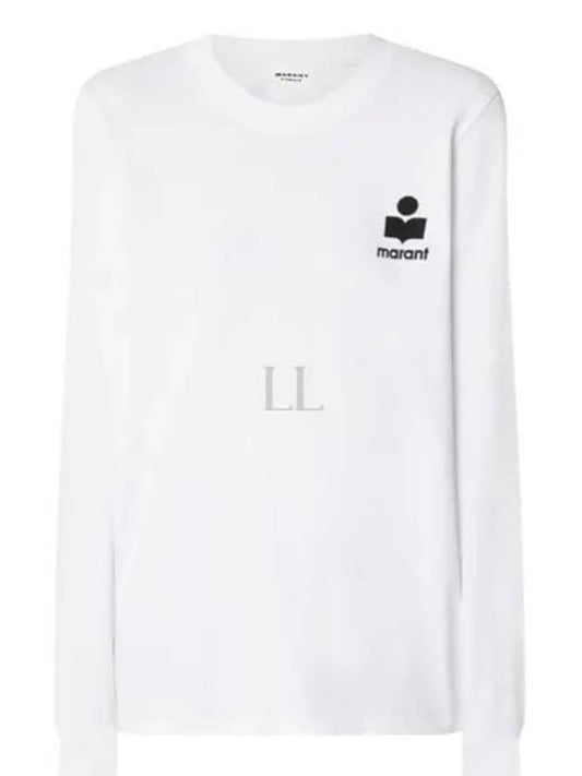 Women's Gabby Logo Print Long Sleeve T-Shirt White - ISABEL MARANT - BALAAN 2