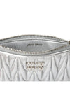 Matelasse Leather Envelope Card Wallet Silver - MIU MIU - BALAAN 6