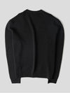 Heart Logo Merino Wool Cardigan Black - AMI - BALAAN 4