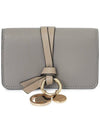 Alphabet Leather Flap Card Wallet Grey - CHLOE - BALAAN 1