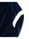 Velvet Varsity Bomber Jacket Blue - ROLLING STUDIOS - BALAAN 7