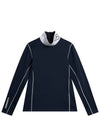 Powderhorn Mid Layer High Neck Long Sleeve T-Shirt Navy - J.LINDEBERG - BALAAN 2