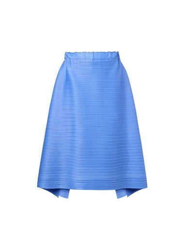 Women's Horizontal Pleated Banding Skirt Blue - MONPLISSE - BALAAN 1