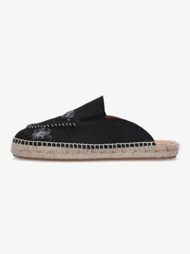 Women's Embroidered Espadrille Mules Black - MAISON MARGIELA - BALAAN 2