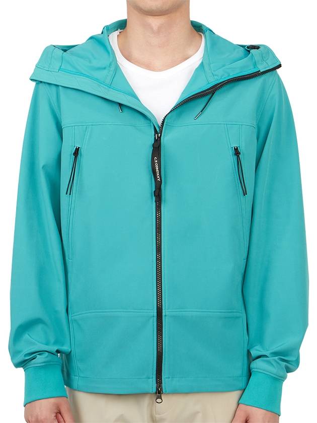 Shell R Goggle Hooded Jacket Blue - CP COMPANY - BALAAN 3