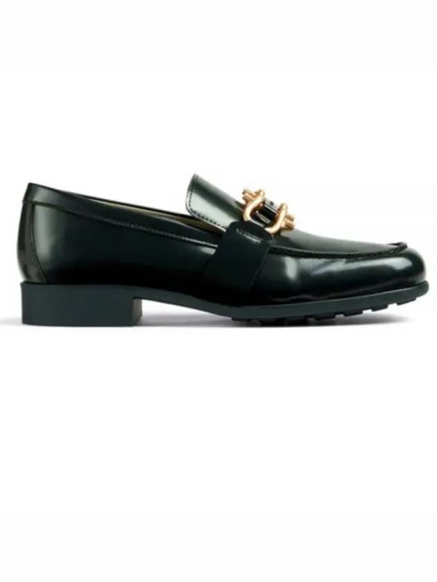 Leather Loafers Dark Green - BOTTEGA VENETA - BALAAN 2