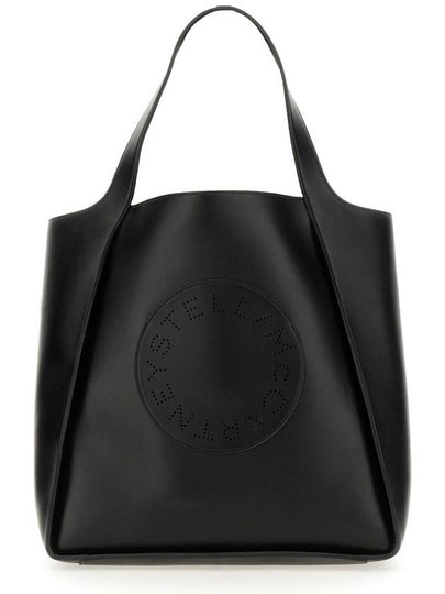 Perforated Logo Open Top Tote Bag Black - STELLA MCCARTNEY - BALAAN 2