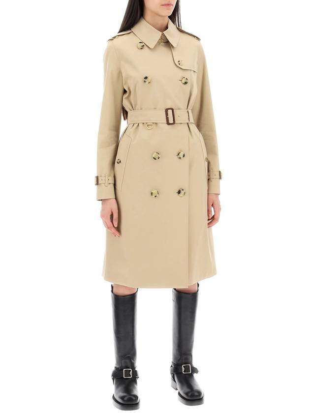 Kensington Heritage Cotton Trench Double Coat Beige - BURBERRY - BALAAN 3