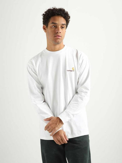 American Script Long Sleeve T-Shirt White - CARHARTT WIP - BALAAN 2