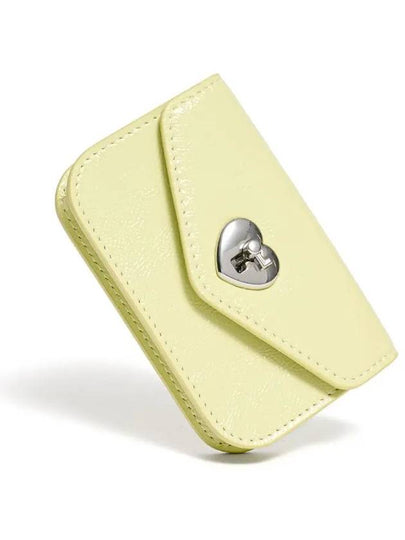 Heartlock Compact Business Card Card Wallet Pale Lemon - LE MASQUE - BALAAN 2