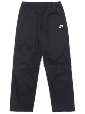 Club Woven Straight Track Pants Black - NIKE - BALAAN 1