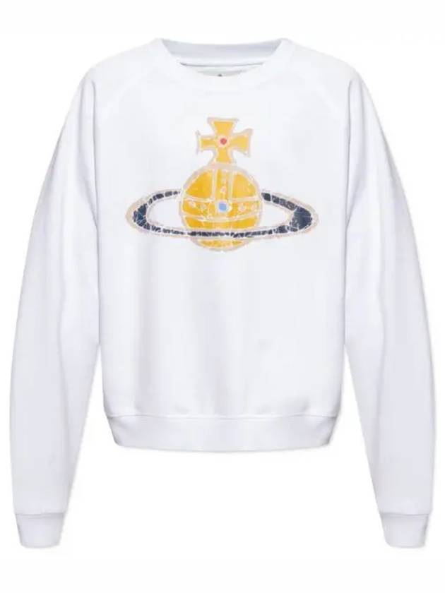 Time Machine Raglan Sweatshirt White - VIVIENNE WESTWOOD - BALAAN 2