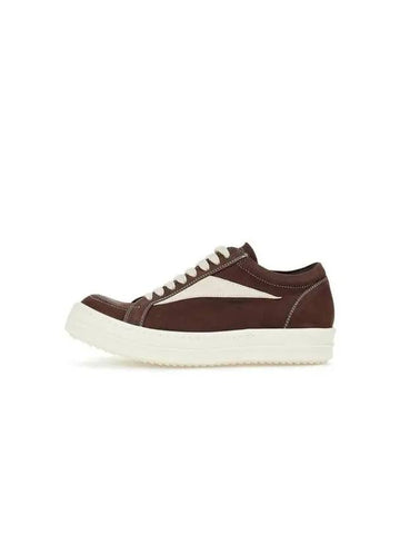 WOMEN Vintage Leather Sneakers Dark Brown - RICK OWENS - BALAAN 1