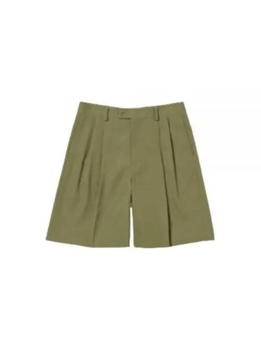 LIGHT WOOL MAX GABARDINE SHORTS KHAKI A24SP04MG light wool max gabardine shorts - AURALEE - BALAAN 1