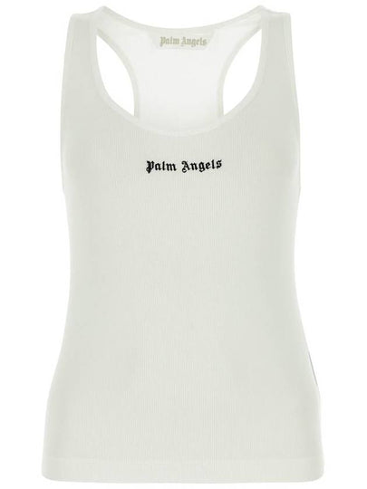 23 fw White Black Cotton Tank Top PWAC020F23FAB0010110 B0481013933 - PALM ANGELS - BALAAN 2