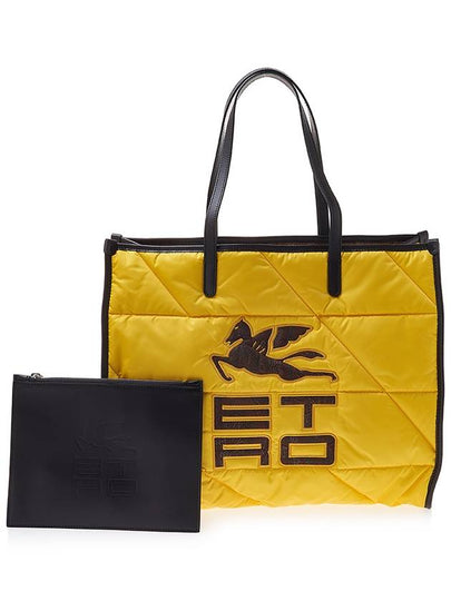 Logo Quilted Padded Shoulder Bag Yellow - ETRO - BALAAN 2