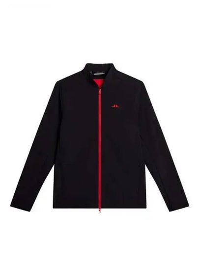 Jeff Hybrid Logo Zip-Up Jacket Black - J.LINDEBERG - BALAAN 2