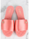 CC logo satin mule pink 37 5 - CHANEL - BALAAN 9